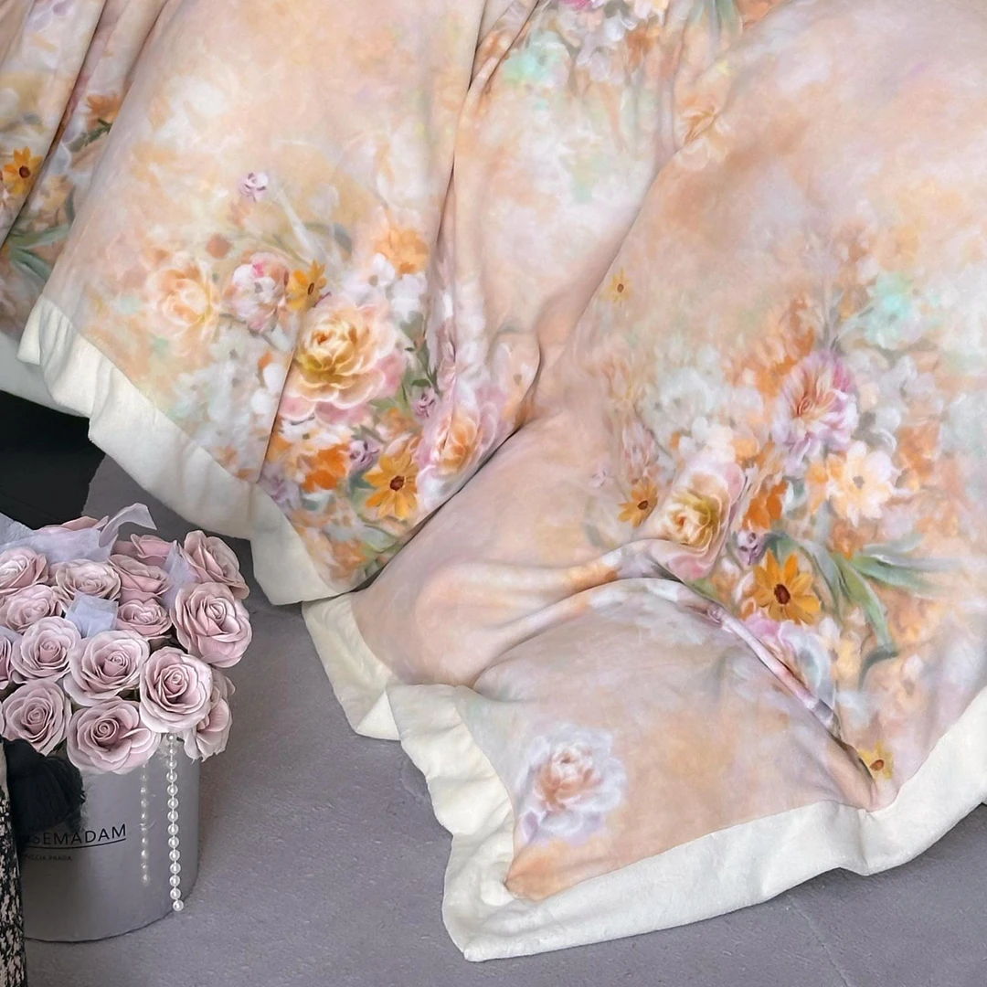 粉丝福利【毛毯】 【波斯暖绒毯子】双面绒印花秋冬保暖厚毛毯