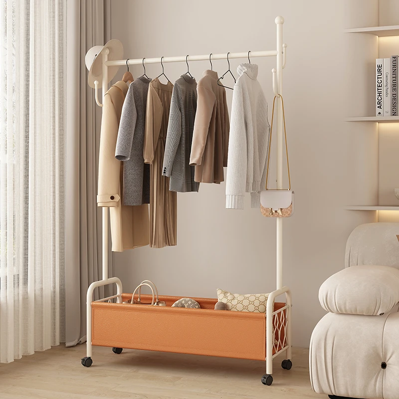 家用挂衣架落地衣帽架客厅可移动衣服架房间阳台立式衣架子晾衣架