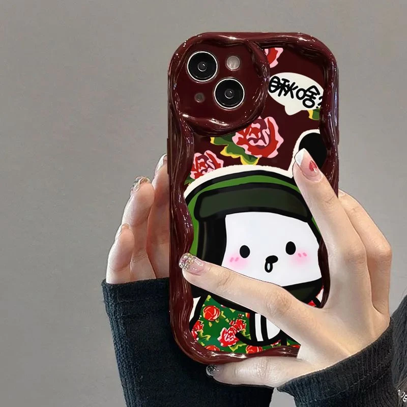 新款苹果iphone15软壳OPPO荣耀华为小米vivo奶油手机壳个性创意女