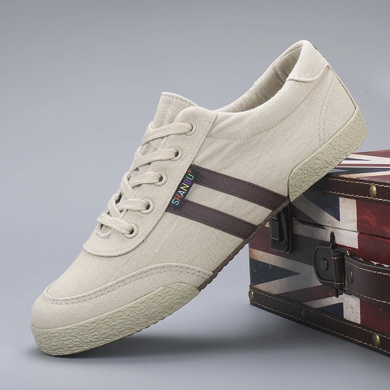 夏季透气男士帆布鞋轻便软底低帮系带潮鞋水洗牛仔布休闲鞋*2907