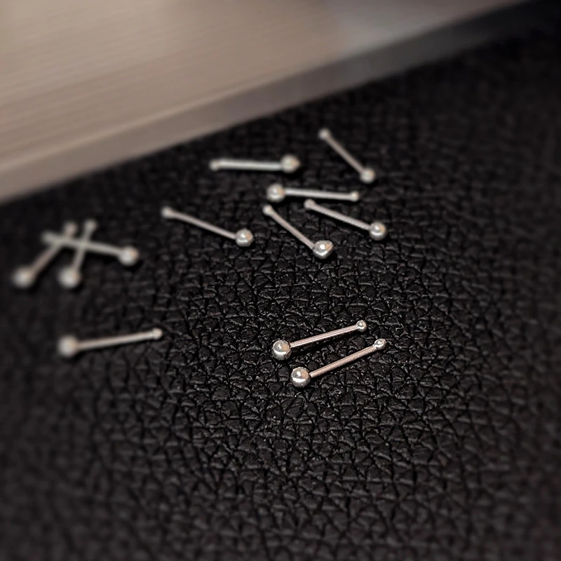 铜合金耳饰 迷你双头耳钉女2024新小众气质耳骨钉免摘耳环养耳洞