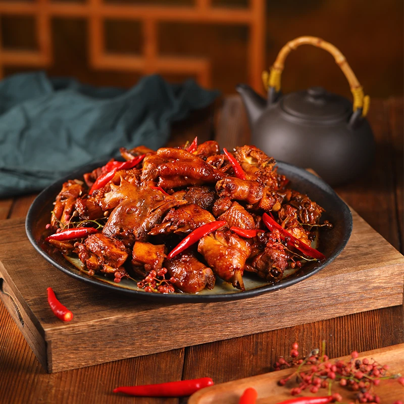 山东临沂炒鸡沂蒙特色产正宗草公鸡辣子鸡地方特产小吃