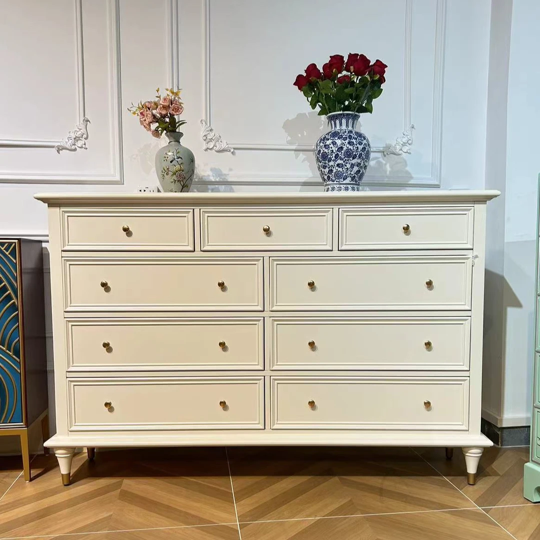 160*40*105美式斗柜九斗柜卧室储物收纳柜客厅复古抽屉组合轻奢