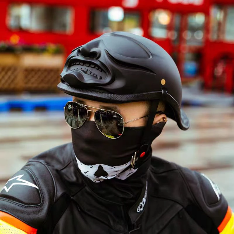 复古头盔电动车夏季摩托车安全帽哈雷机车瓢盔电瓶车半盔男款防晒