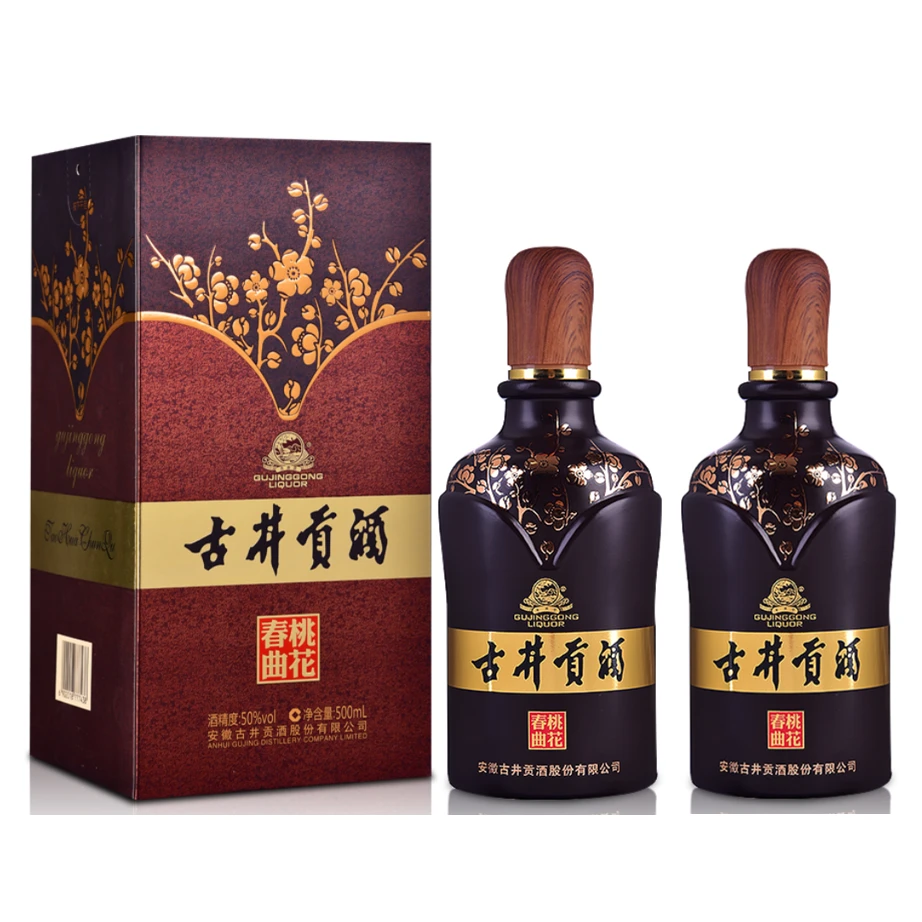 古井贡【酒水节】古井贡酒·桃花春曲白酒浓香型饮酒生产50度500ml*2