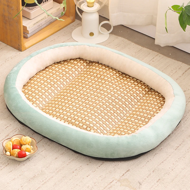 夏季狗窝四季通用狗狗夏天凉席窝狗床猫窝泰迪睡垫中小型犬狗垫子