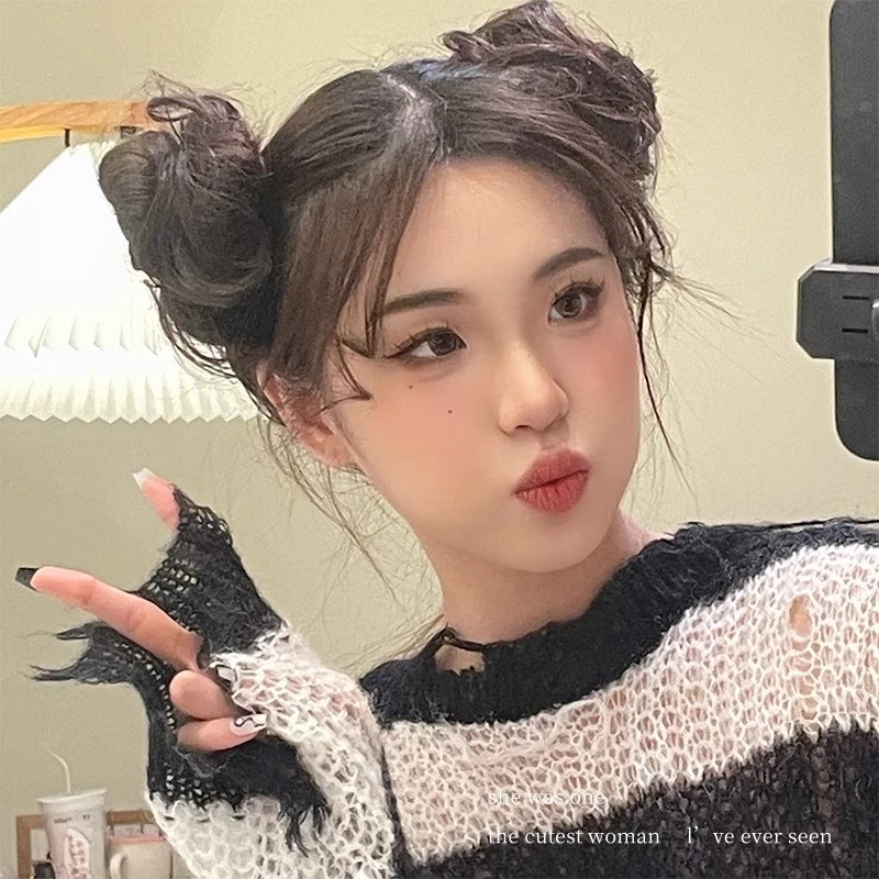 丸子头假发包发圈女懒人发饰盘发神器仿真发蓬松花苞头古风头饰