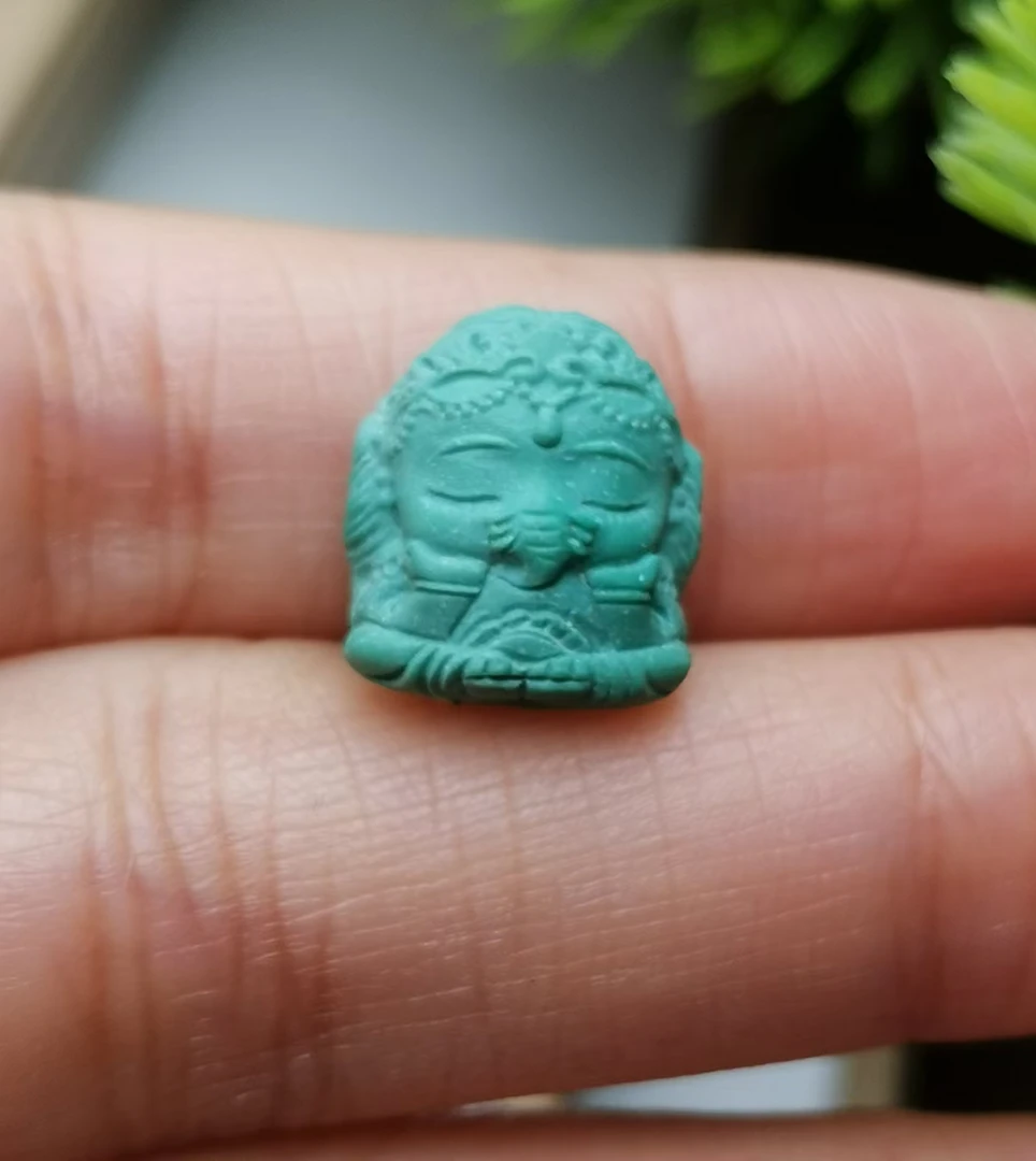 湖北十堰原矿绿松石小象神1.16克