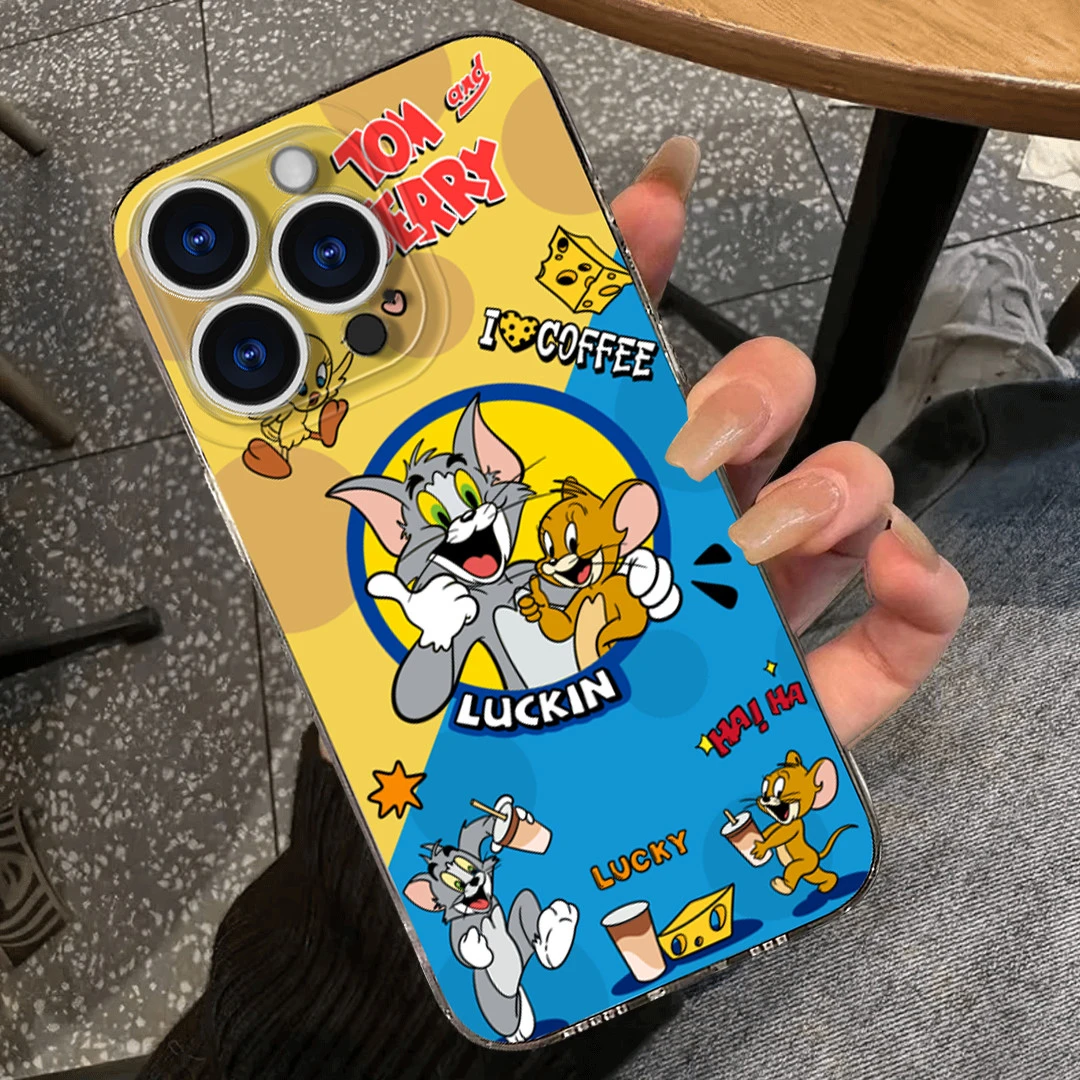 瑞瑞猫和老鼠适用苹果iPhone15/16promax华为手机壳13/12/14太空