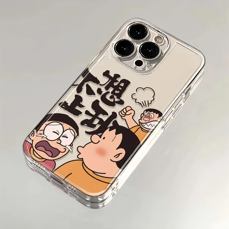 大雄不想上班适用苹果iPhone15/14promax华为手机壳13软12太空11