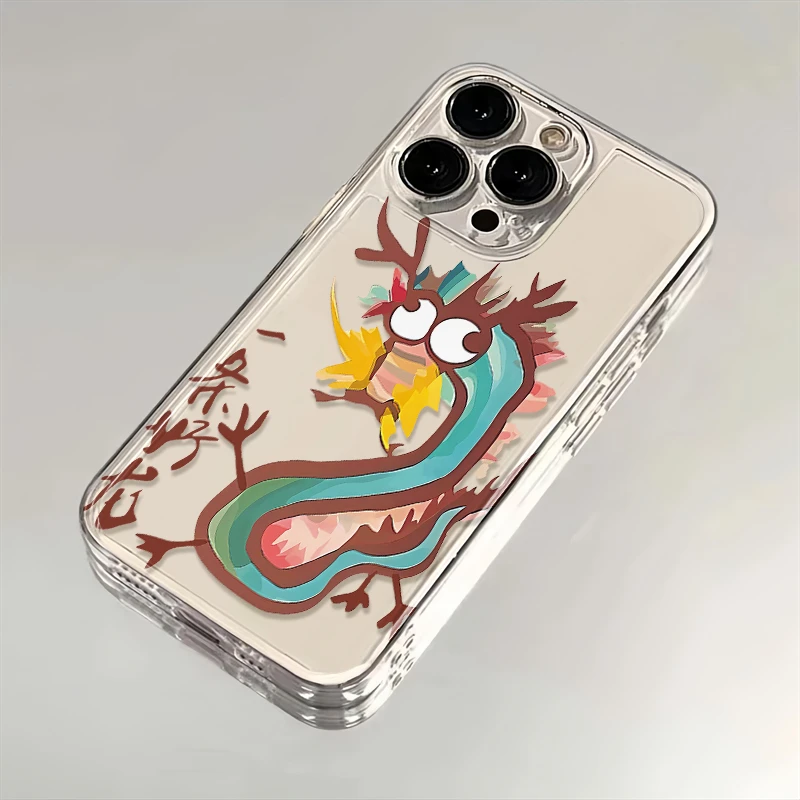 一条好龙苹果小米华为iPhone15手机壳14promax太空软壳13/12/11