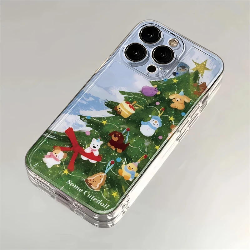 玩偶圣诞树适用苹果iPhone15/16promax华为手机壳13/12/14太空11
