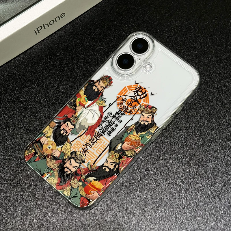 五路财神适用苹果iPhone15/16promax华为创意手机壳13/12/14太空