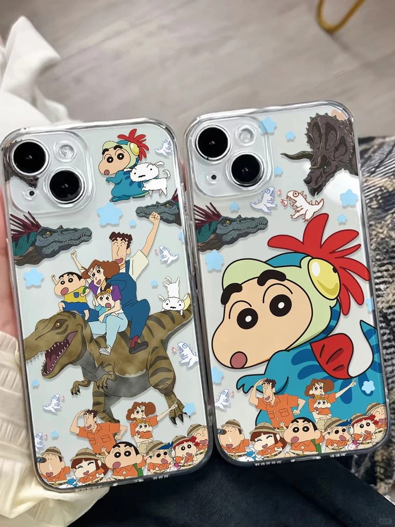 蜡笔小新恐龙日记适用苹果iPhone15/16promax华为手机壳13/14太空