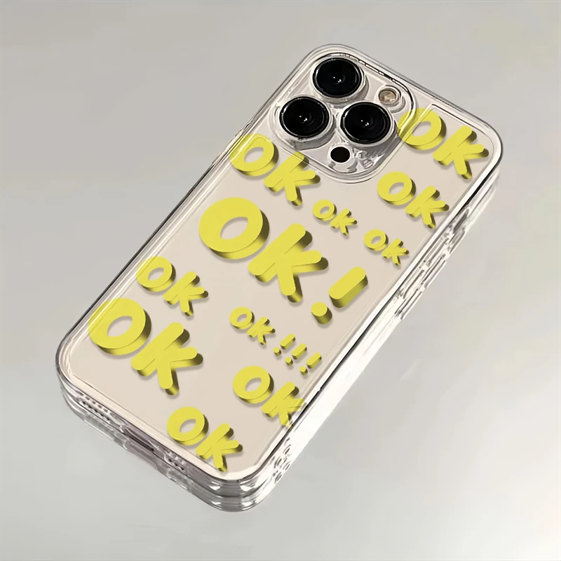 夏日柠檬黄ok适用苹果华为iPhone15/14promax/13/12手机壳太空壳