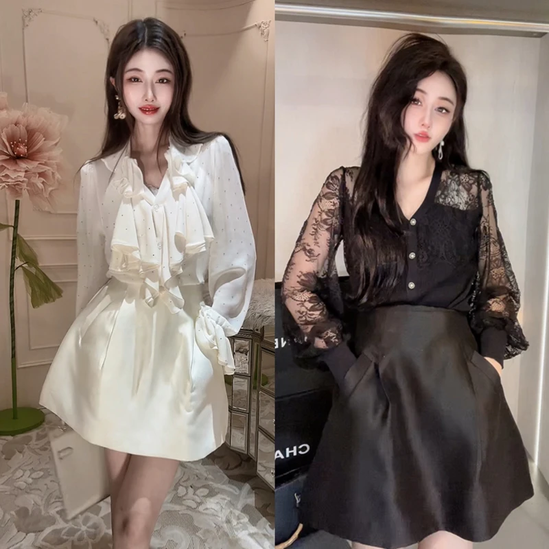 【夏日乐园】85986隐形口袋后面拉链A字裙短裙半身裙