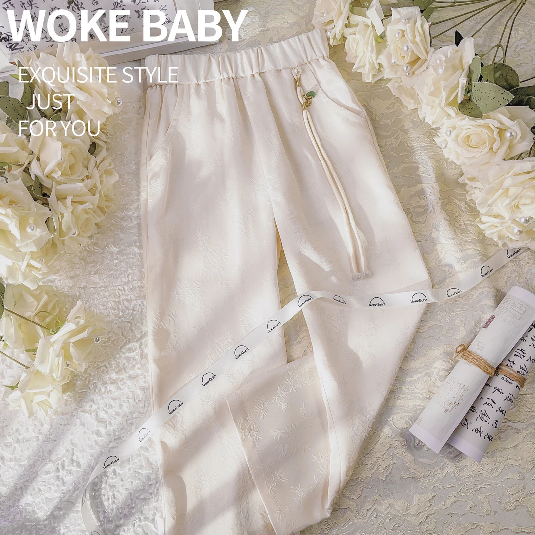 【现货】女童古风2024新款时尚洋气汉服休闲百搭国风阔腿裤子 V8067