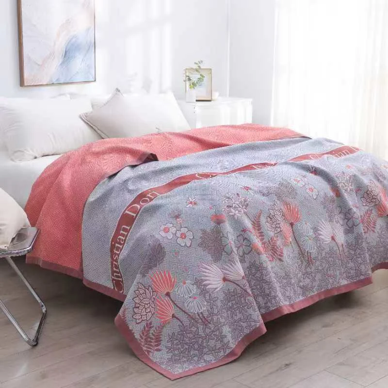 【Z枝繁叶茂】240*250cm轻奢高端精梳棉纱布床盖软凉席亲肤四季通用