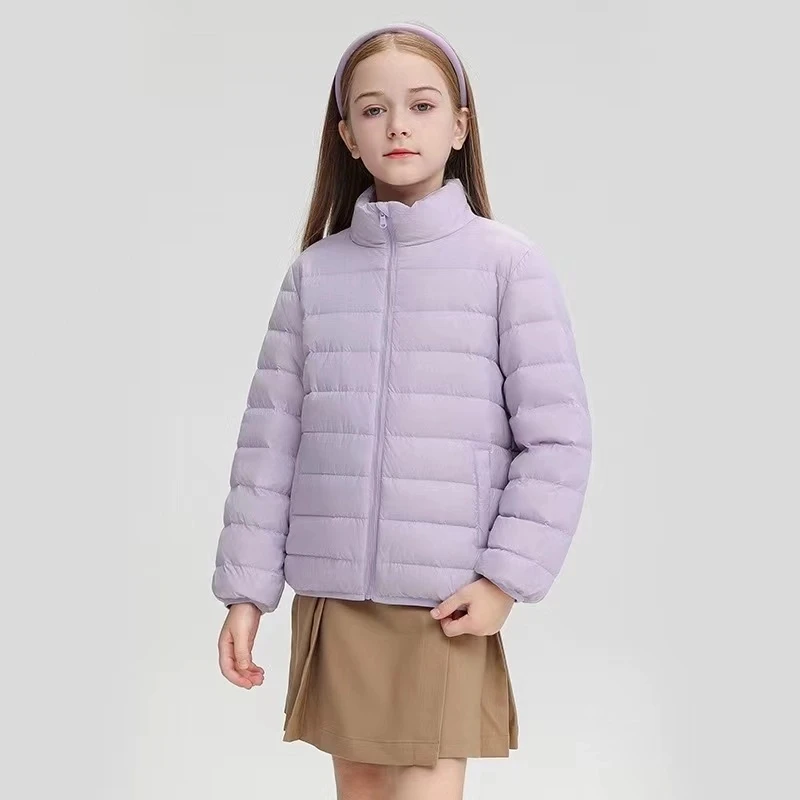 (乐宝清货）儿童轻薄羽绒服立领大童装外套40435