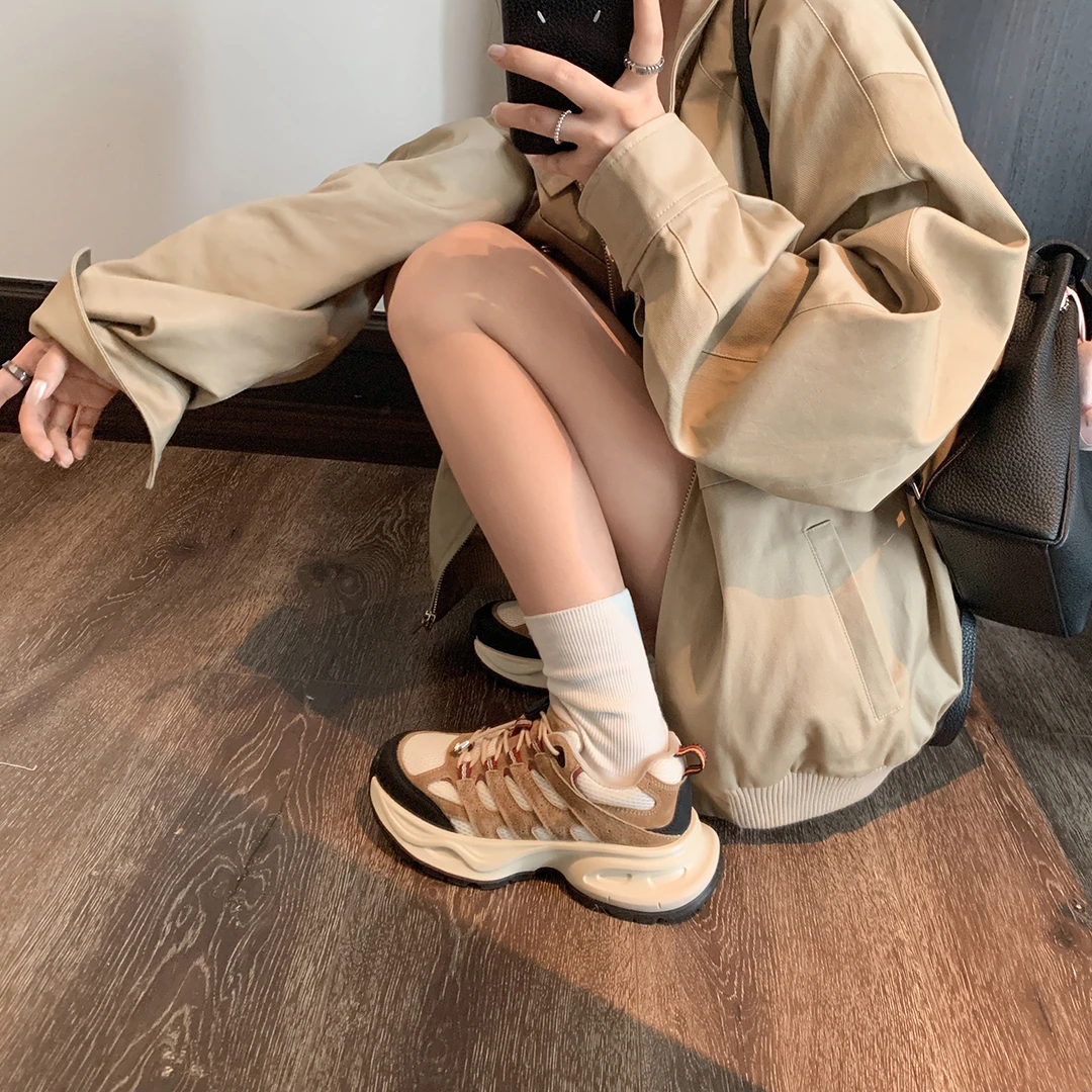 【小宋专属】拼色厚底户外运动老爹鞋女登山跑步鞋E3303089