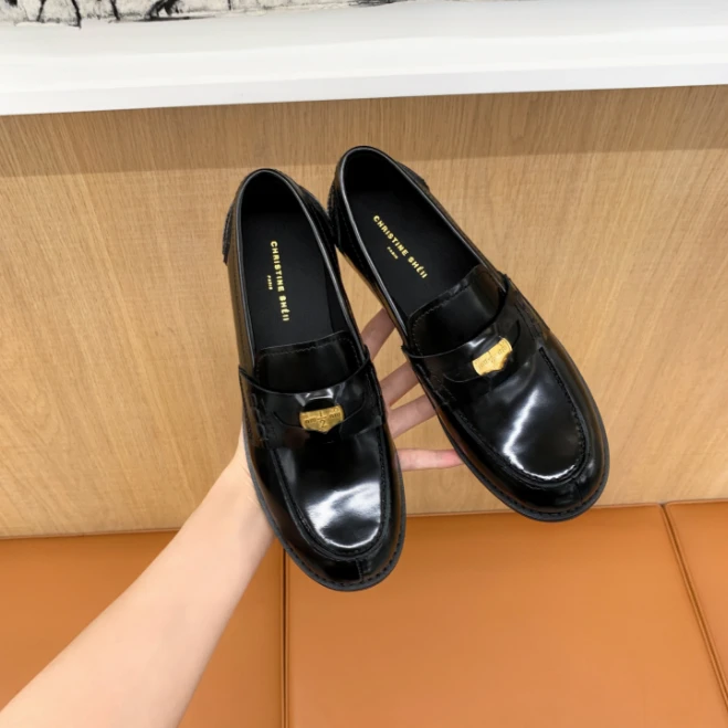 【小熊粉丝专享】阿miu家真皮手工金币乐福鞋女小皮鞋E23D183A