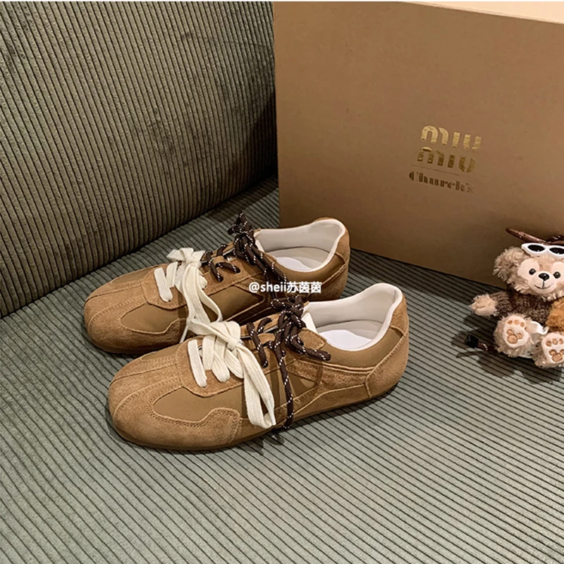 【苏茵茵】德训鞋雅丹风女款运动休闲鞋秋季爆款百搭阿甘鞋E4319306