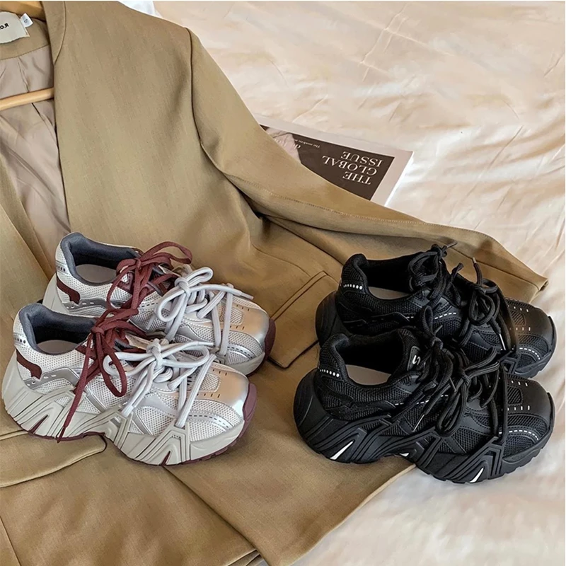 苏茵茵老爹鞋女厚底夏季休闲运动鞋复古鸳鸯带百搭网鞋Z4320301