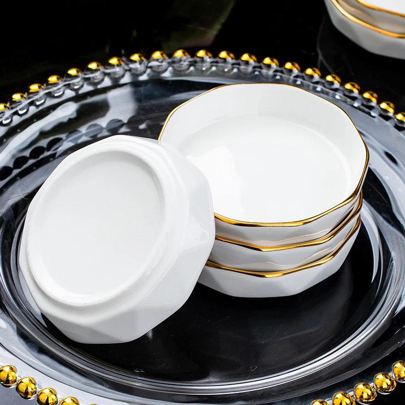 钻石人生4英寸味碟6个装景德镇家用陶瓷餐具调料碟蘸料碟小碟子