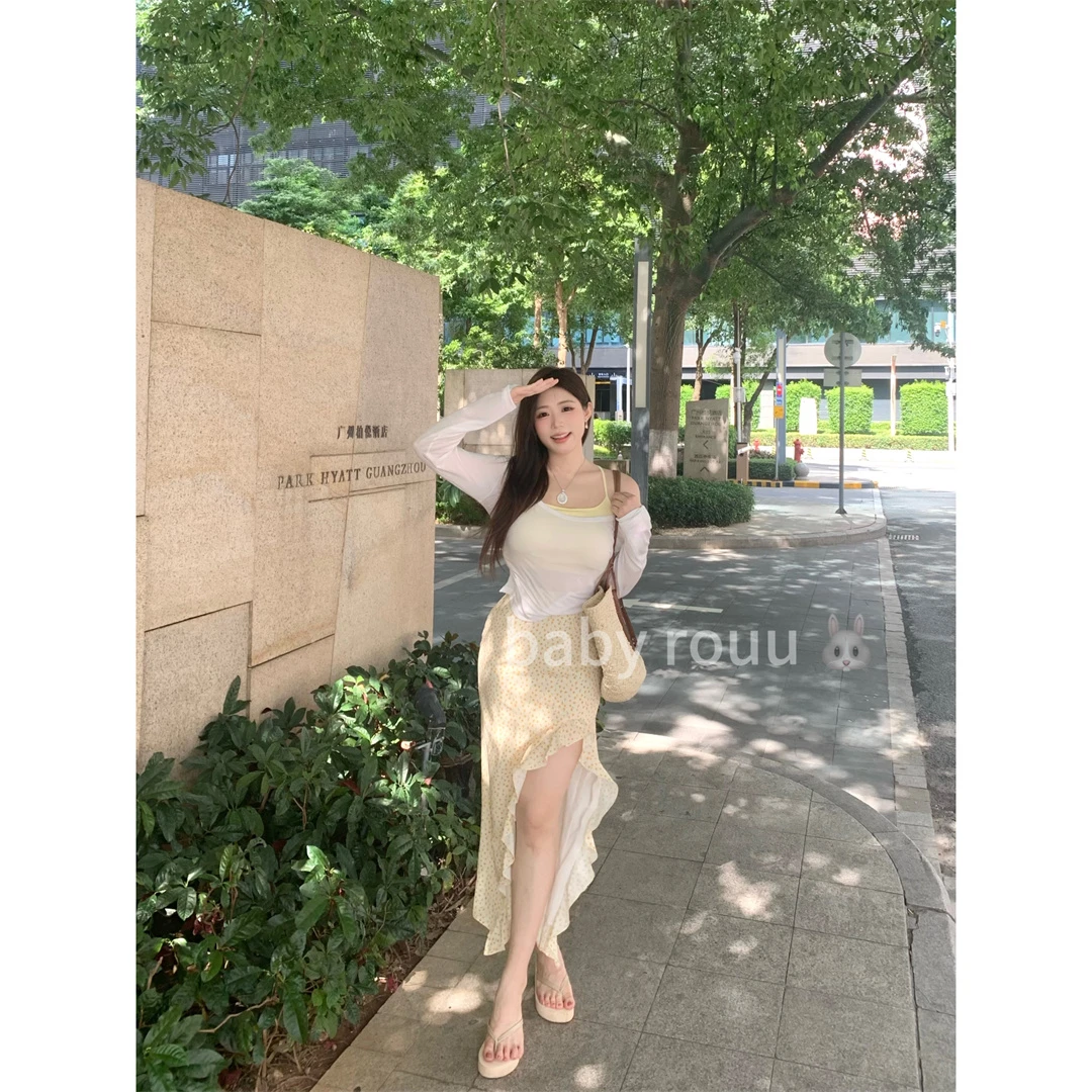 baby rouuZJ怡770501【探戈舞曲】减龄气质不规则荷叶边半身裙