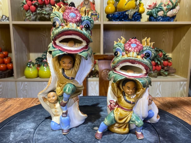 少年黄飞鸿醒狮，石湾公仔大中小号齐全