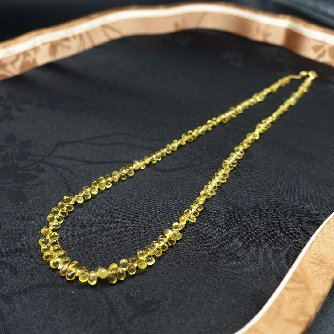 JUSTARRY【秋日爽】18k金天然蓝宝石水滴锁骨链（定位扣非18k金）