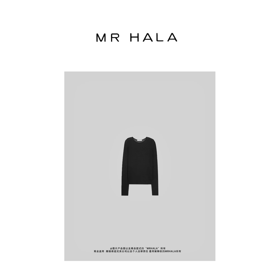 MRHALA 阳明轻盈细羊毛长袖衫女 LM40327