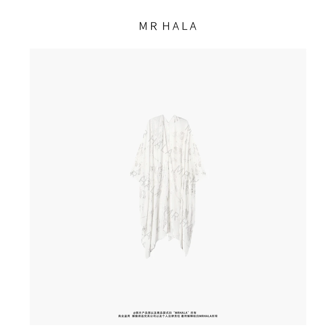 MRHALA 月朗丝绒手缝珠斗篷式开衫女 LW40202