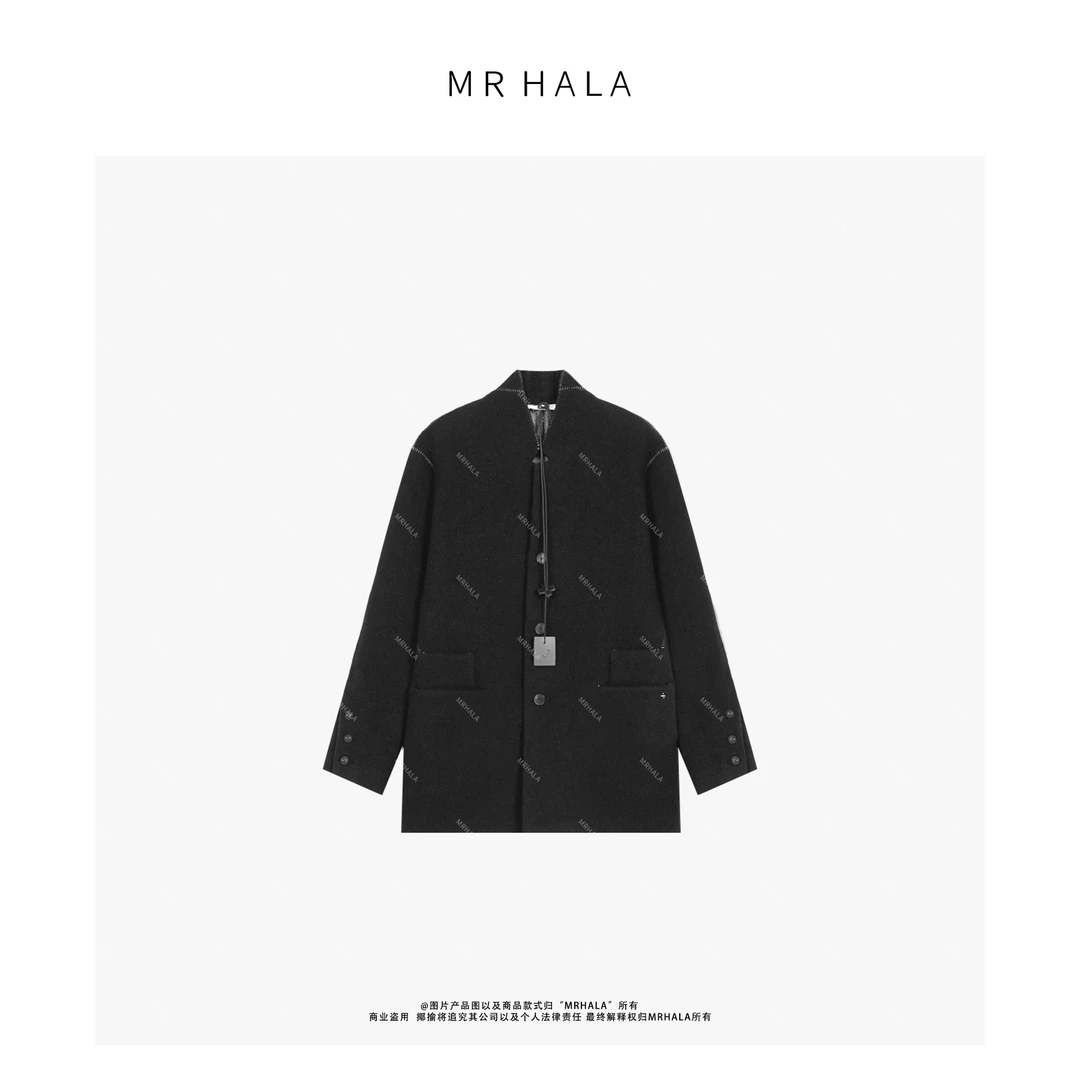 MRHALA 富鸣阔型双面羊绒匠工缝外套女 LW39072