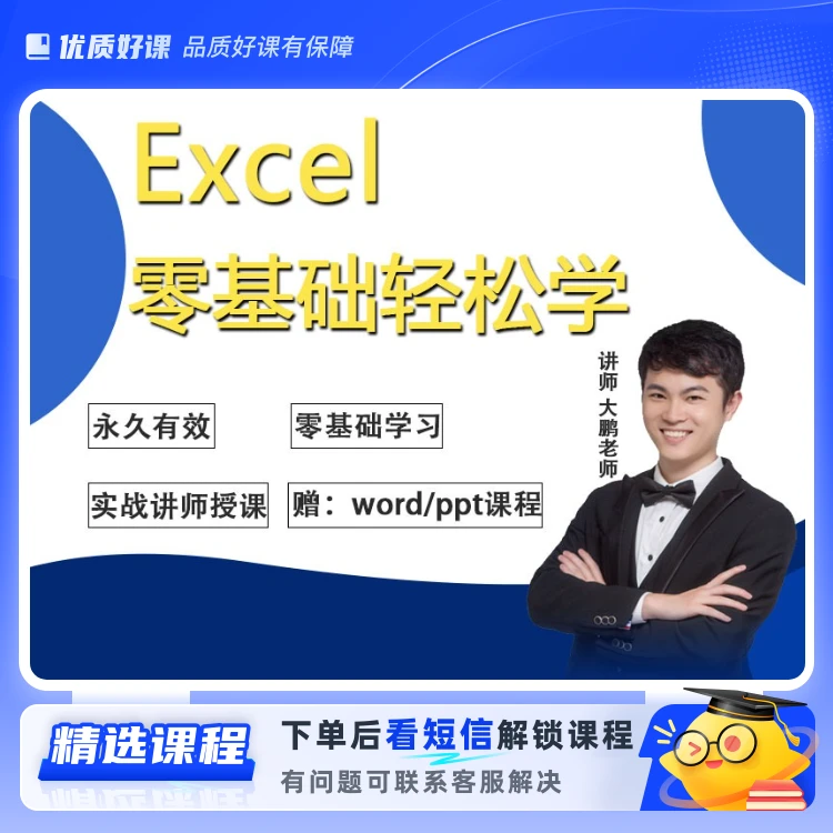 Excel全套办公视频课程(留意短信解锁课程)