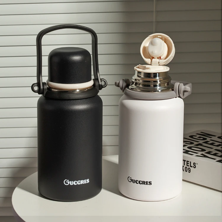 新款保温杯大容量水杯男女生2024运动水壶316不锈钢学生泡茶杯子