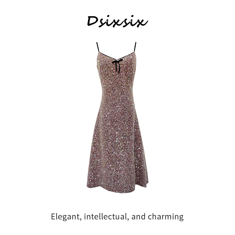 WEI BAO ER【巴黎之夜】新款原创气质时尚设计感连衣裙-BN847F