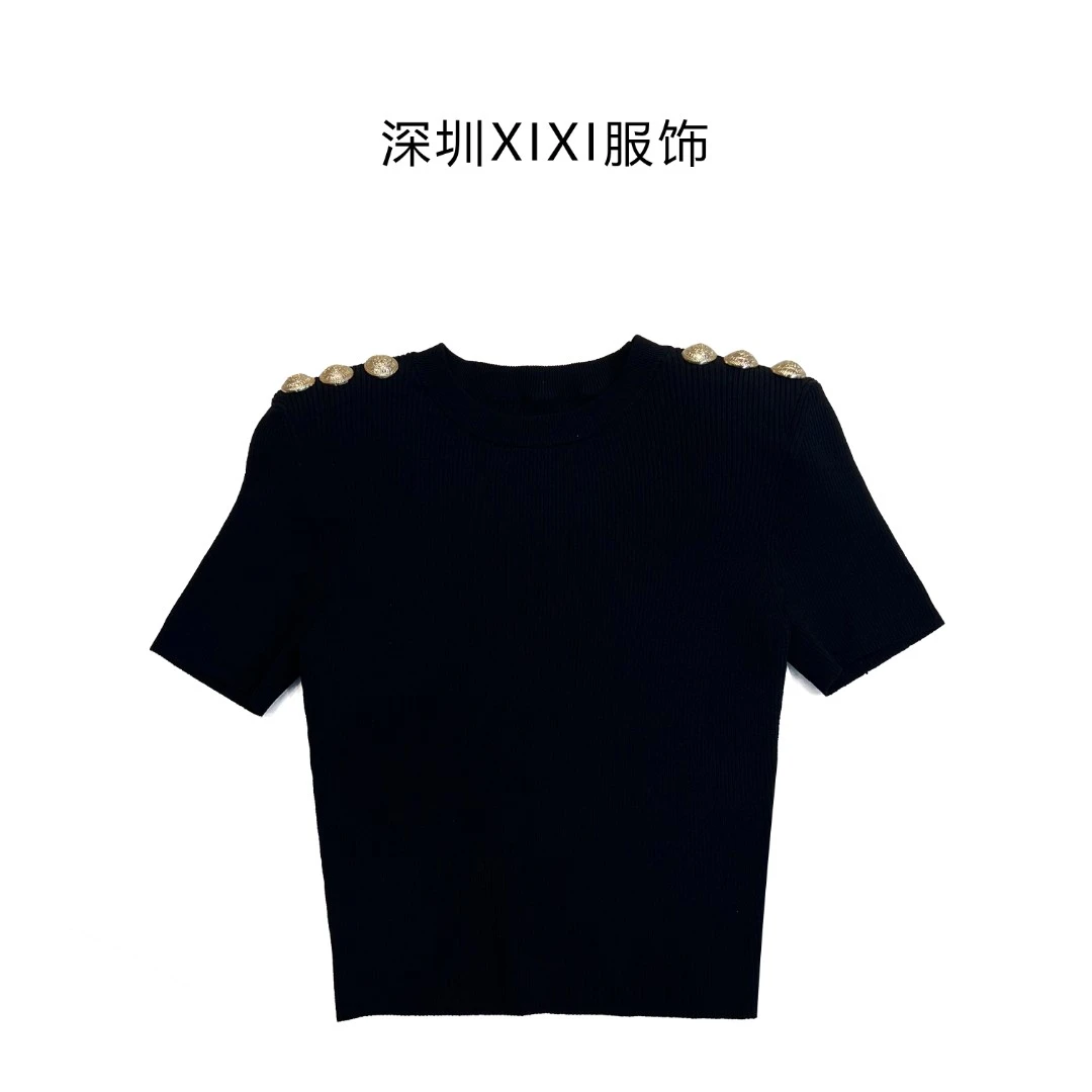 【西西高定】新款垫肩纯色肩章上衣