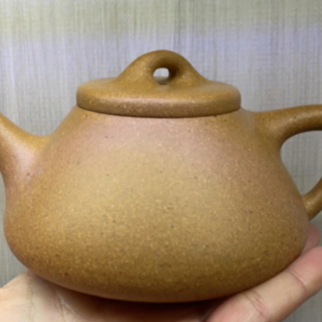 宜兴紫砂壶子冶石瓢半手工制作黄金段泥茶具