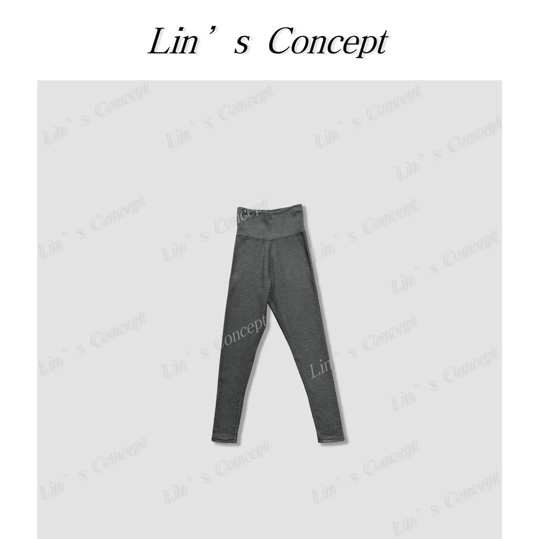 【Lin's concept】设计师款极简时尚舒适双面绒瑜伽裤 DL2404223