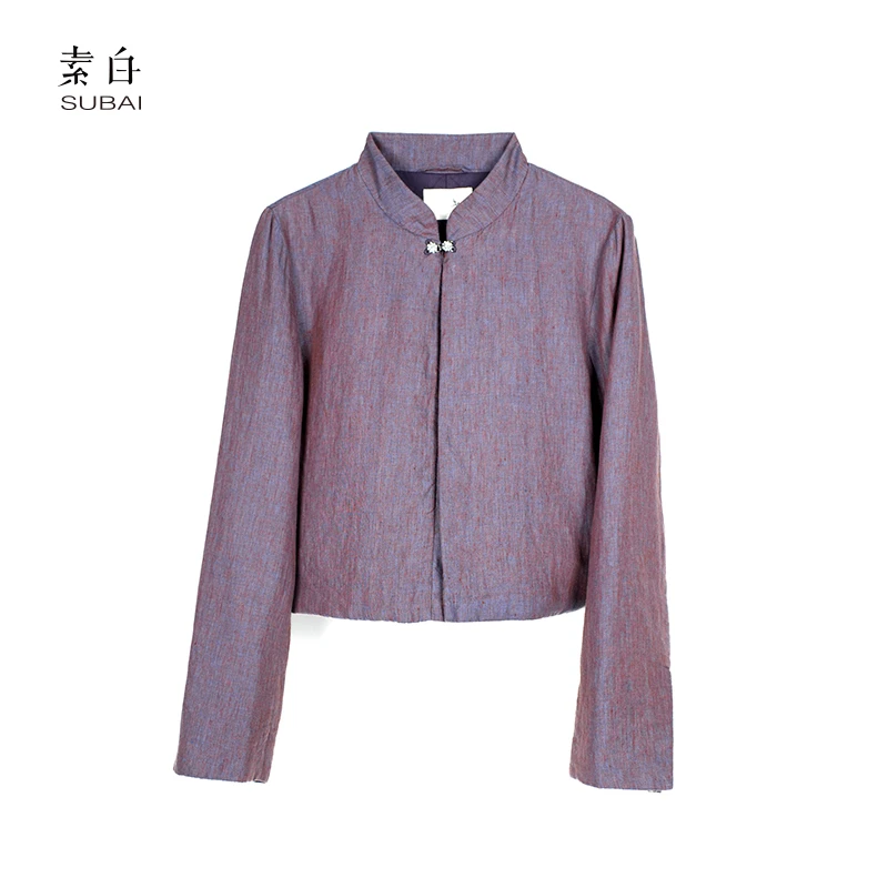 素白【旧时尚】复古中式A型短款棉衣SB2409DT00361