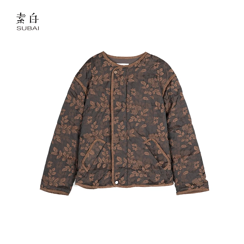 素白【轻风】素白短款圆领轻薄羽绒服SB2410CP00530