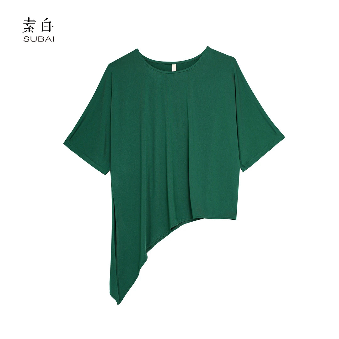 SB3240593039【素白】马乖牛奶丝百搭T恤