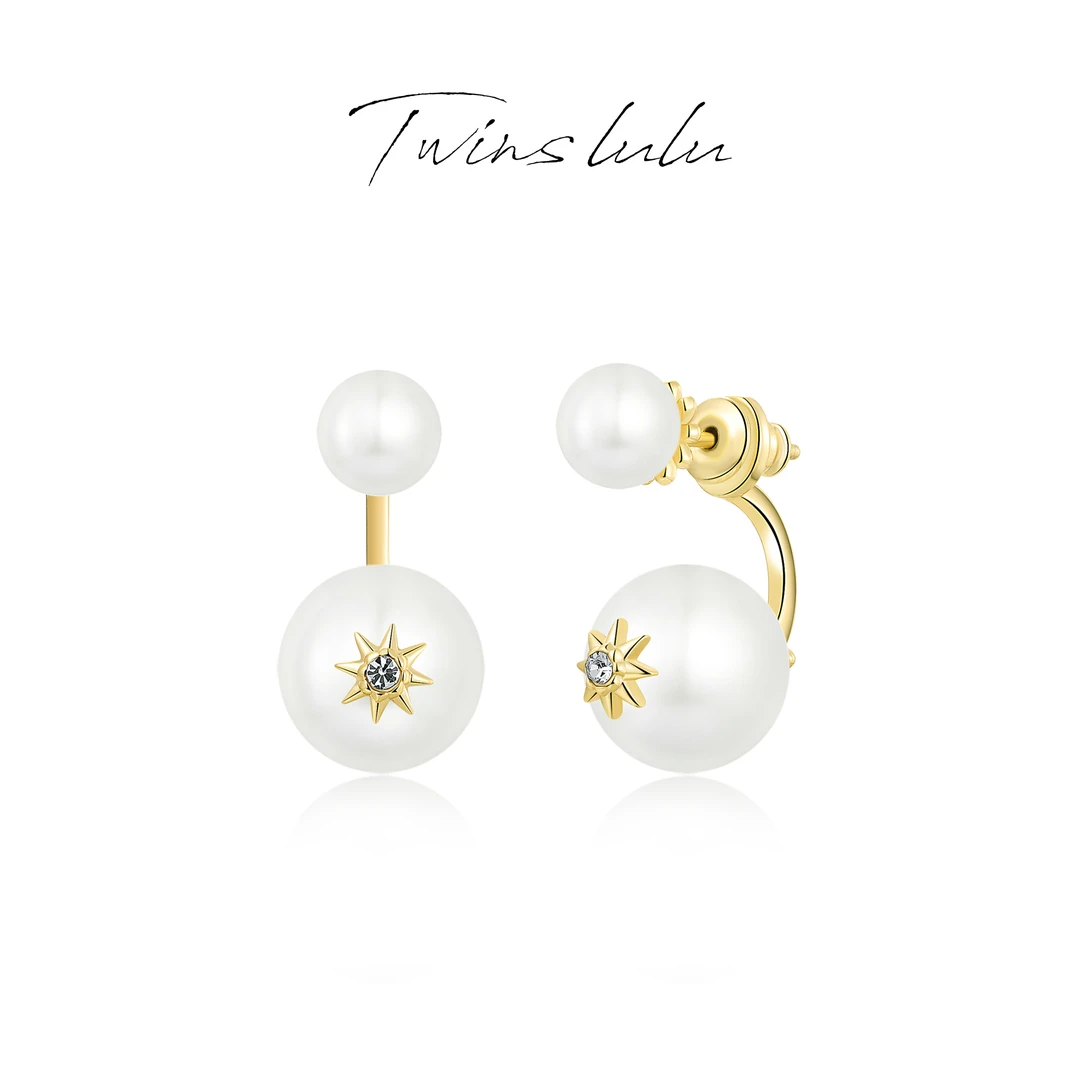 TWINS LULU 镀k金 【春上新】时尚百搭星芒珠珠耳环TSL2086
