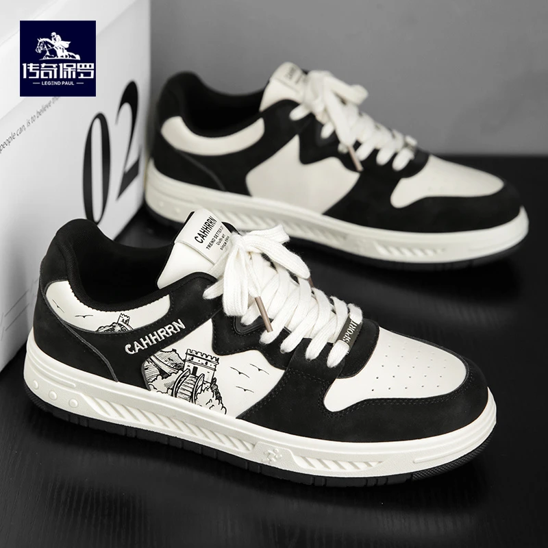 传奇保罗2024夏季新款低帮平底鞋男潮流休闲男士板鞋时尚百搭男鞋