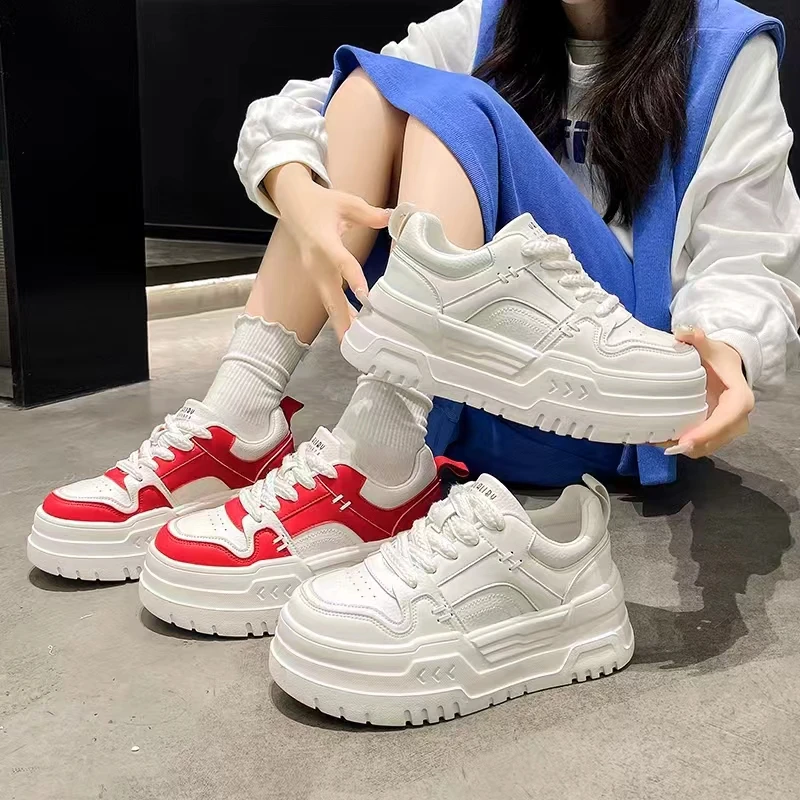 （新疆包邮）2024新品板鞋潮流厚底韩版ins超轻增高舒适休闲鞋