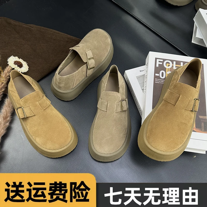 24年经典勃肯鞋女百搭厚底增高单鞋搭扣复古风玛丽珍懒人全包鞋潮