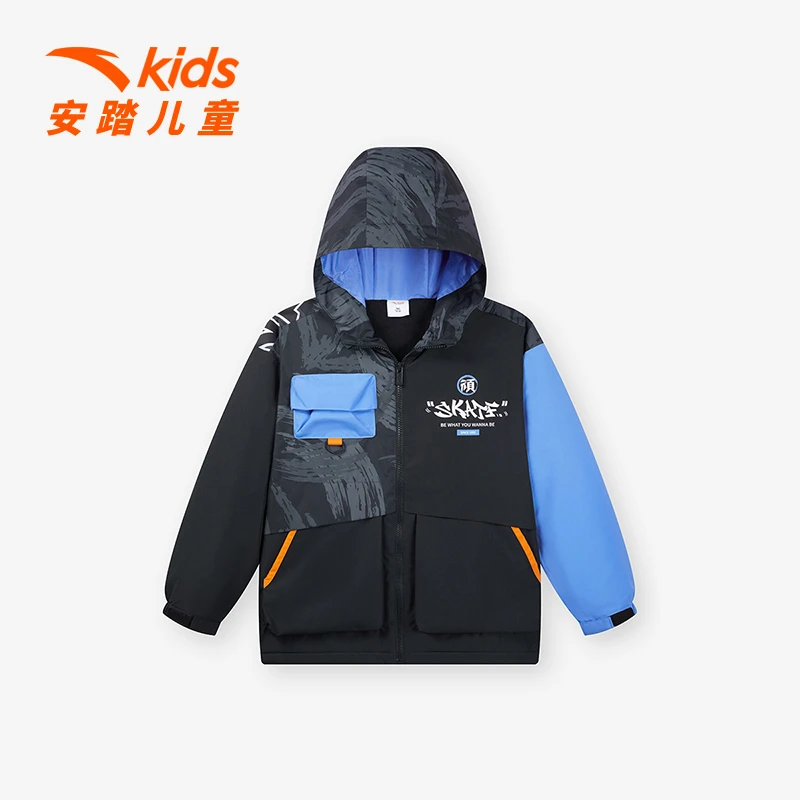 少年玩家|安踏儿童加绒加厚外套新款防风保暖官方正品352348627
