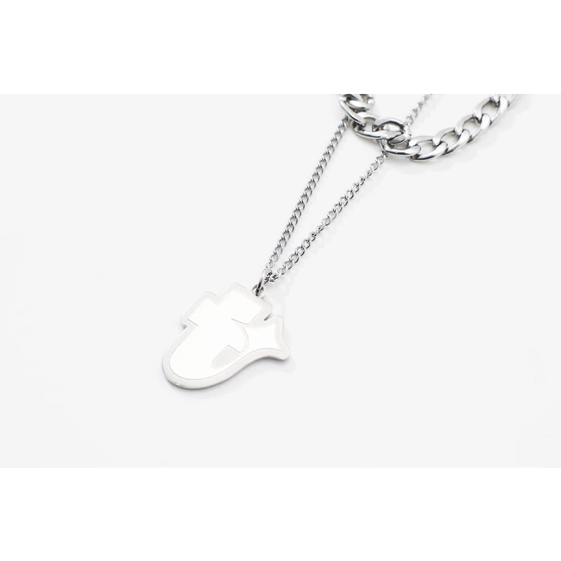 合金项链 Turnthetables美式百搭双层叠戴四芒星