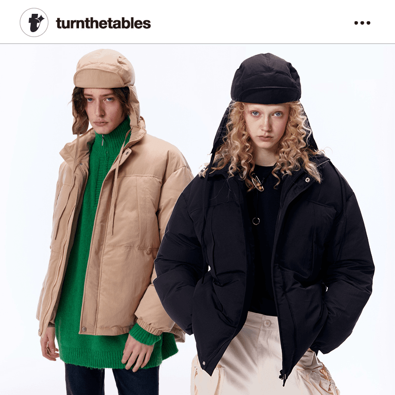 turnthetables旗舰秋冬季情侣款保暖日系羽绒服户外休闲防风外套